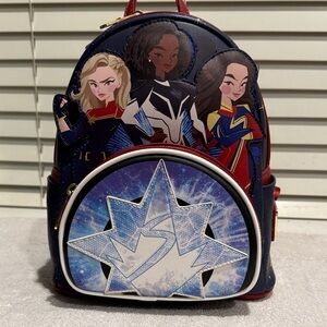 Loungefly Marvel The Marvels Glow in the Dark Mini Backpack NWT”